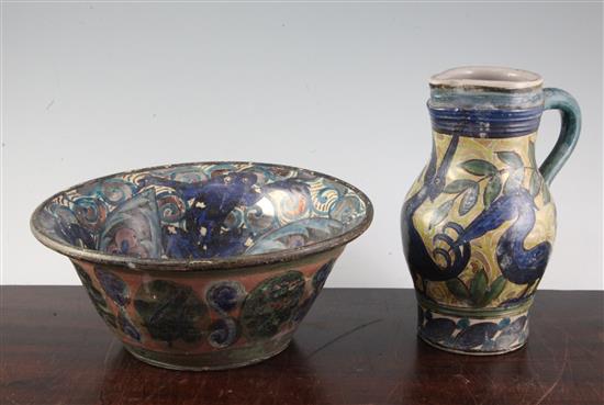 John Pearson. A lustre pottery bowl & a stein